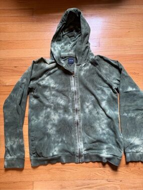 Joe’s Jeans Tie-Dye Olive Green Zip-Up Hoodie